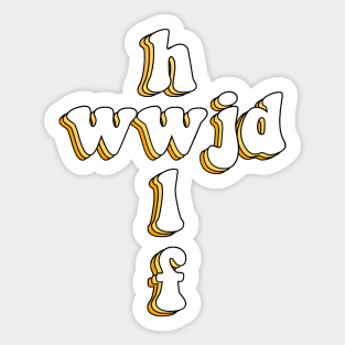 wwjdxhwlf Sticker